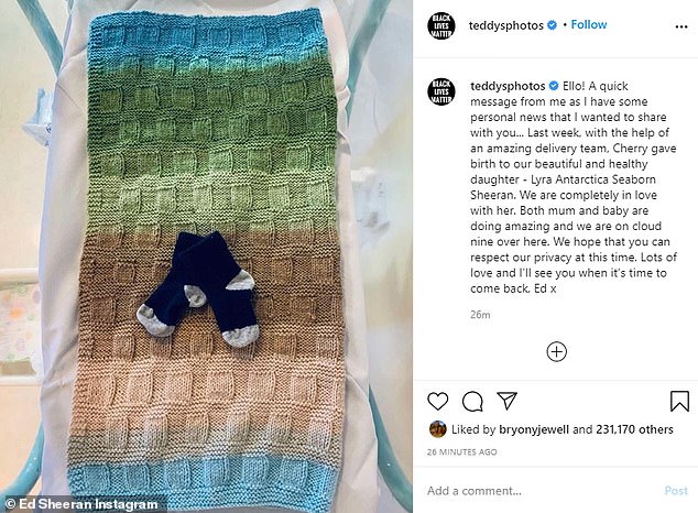 Lyra Antarctica Seaborn Sheeran Cherry Seaborn Ed Sheeran And Wife Cherry Seaborn Announce The Birth Of Daughter Culture Readsector culture readsector